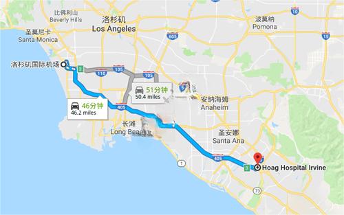 从洛杉矶机场到医院怎么走